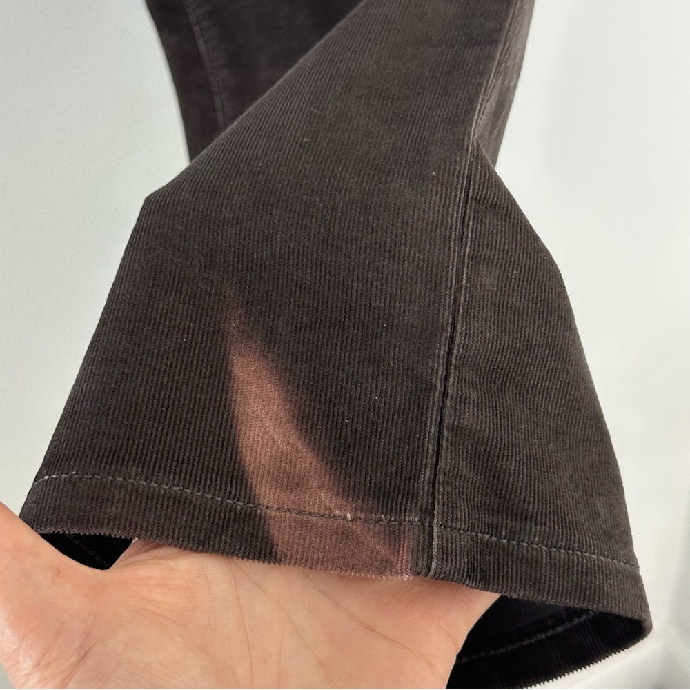 NWT Ann Taylor LOFT Curvy Straight Corduroy Pants Sz 4/27 Brown Lightweight FLAW - Picture 8 of 12